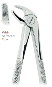 Extracting Forceps for Children With serrated tips for Lower incisors and canines  Fig. 38