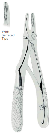 Extracting Forceps for Children - Klein pattern With serrated tips for Upper incisors   Fig. 137