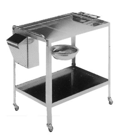 Dressing Trolley (Complete with: Stainless steel bottle rack Rectangular waste bin S.S. Bowl ø 32 cm)