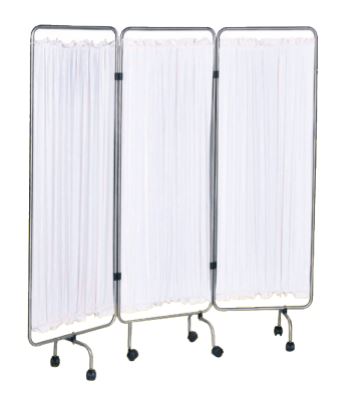 Ward Screen, 3 Panels, Chrome Plated