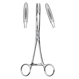[RH-116-26] Gross Maier Dressing Forceps, Serrated Tip, Str Jaw W/ Rachet, 26.5cm