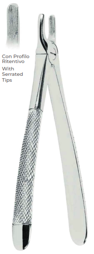Extracting Forceps for Children With serrated tips for  Upper incisors fig 37