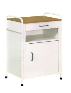 Drawer Bedside Table With Door On Lower Part, Dimensions 390 X 480 X 880