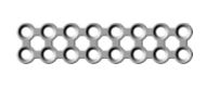 [MMX-26-16M] Matrix Plate 2x8 holes, Thickness 1.0 mm, Silver