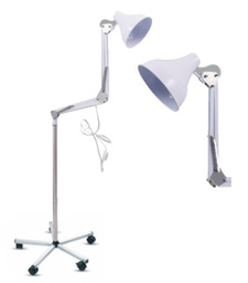 [RAM-174-00] Examination Lamp complete with Halogen Bulb (Chrome plated steel tubing. Foldable stainless steel base with 5 castors)
